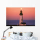 Sunset Over Lighthouse Wall Mural