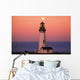 Sunset Over Lighthouse Wall Mural