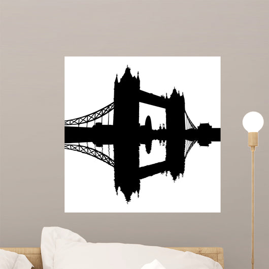 Tower Bridge Reflected Silhouette Wall Mural