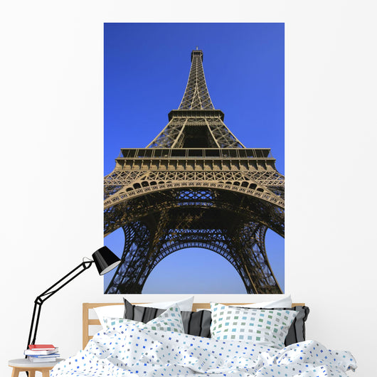 Low Angle Of Eiffel Tower Wall Mural