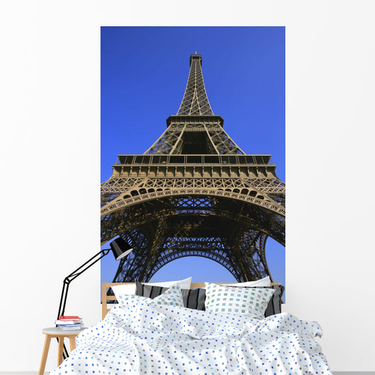 Low Angle Of Eiffel Tower Wall Mural