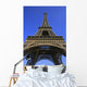 Low Angle Of Eiffel Tower Wall Mural