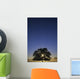 Oak Tree With Starburst Coming Through Wall Mural