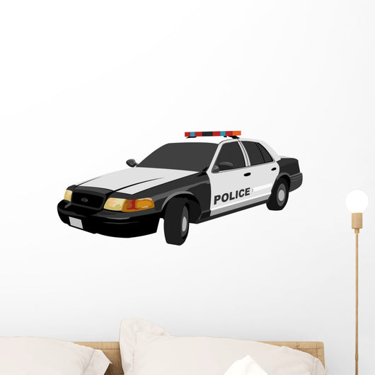 Police Car Wall Decal