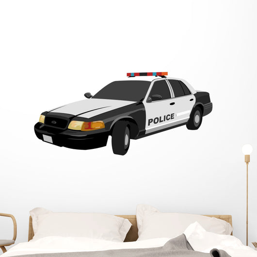 Police Car Wall Decal