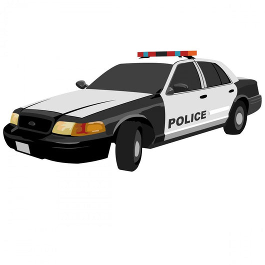 Police Car Wall Decal