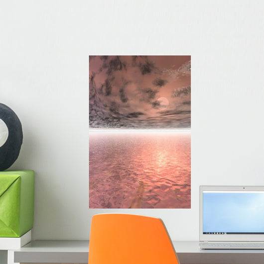Computer Generated Ocean Scene Wall Mural