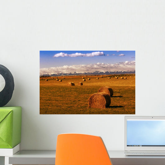 Hay Bales Wall Mural