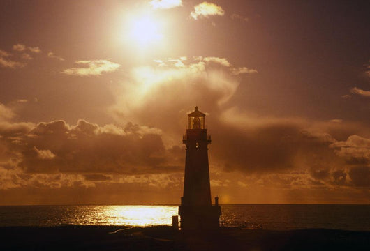 Sunset At Yaquina Head Lighthouse, Oregon Of America Wall Mural