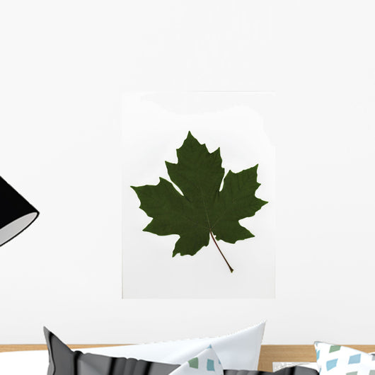 Green Maple Leaf Wall Mural