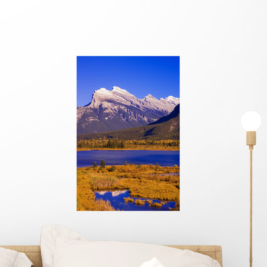Vermilion Lakes And Mount Rundle In Banff National Park Wall Mural