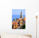 Basilica of St. Michael the Archangel and roofs of Menton in France Wall Mural