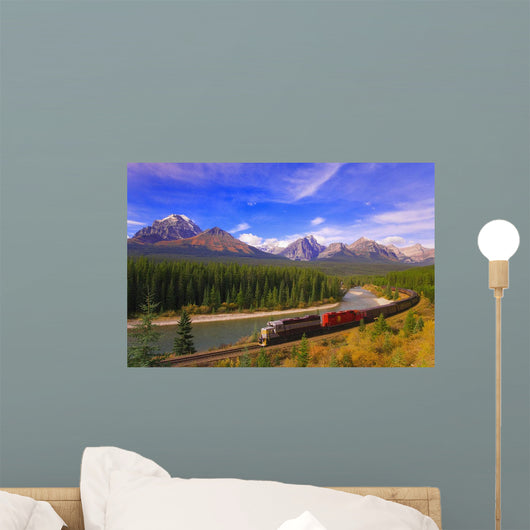 Train In Banff National Park Wall Mural