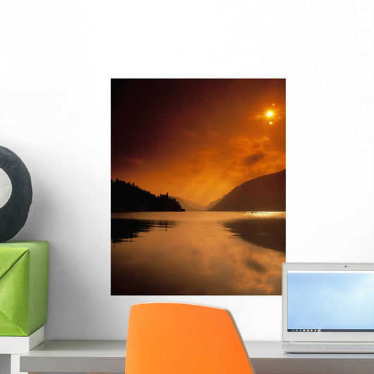 Glenveagh Castle And Lough Veagh Wall Mural