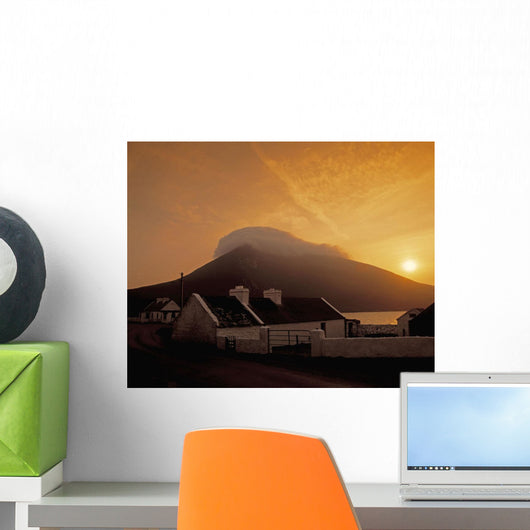 Doogort And Slievemore, Achill Island, Co Mayo, Ireland Wall Mural