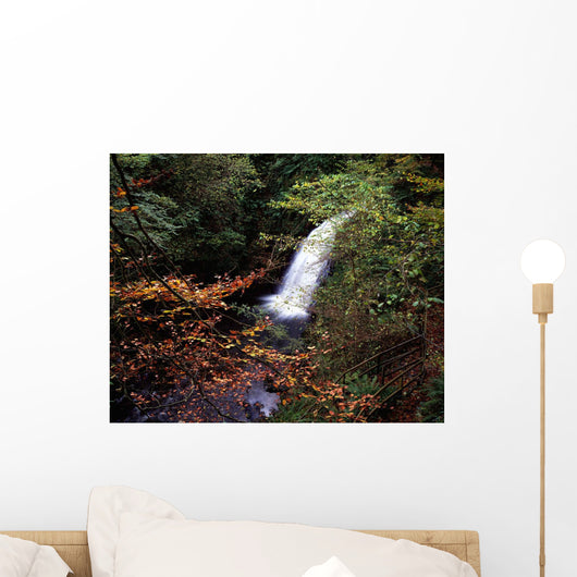 High Angle View Of A Waterfall Wall Mural