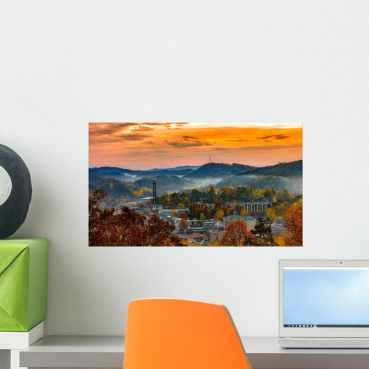 Gatlinburg TN Cityscape Wall Decal
