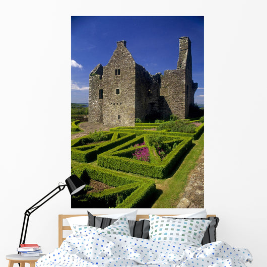 A Garden In Front Of Tully Castle Near The Village Of Blancey Wall Mural