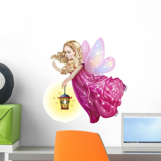Lantern Holding Fairy Child Wall Decal