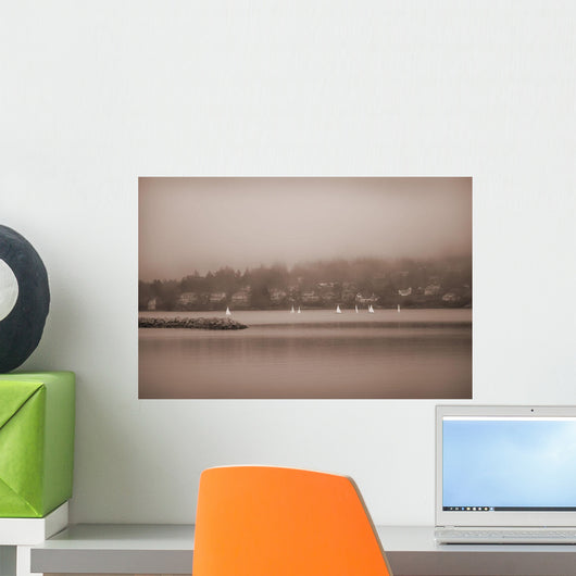 Sailboats In Victoria, British Columbia Wall Mural