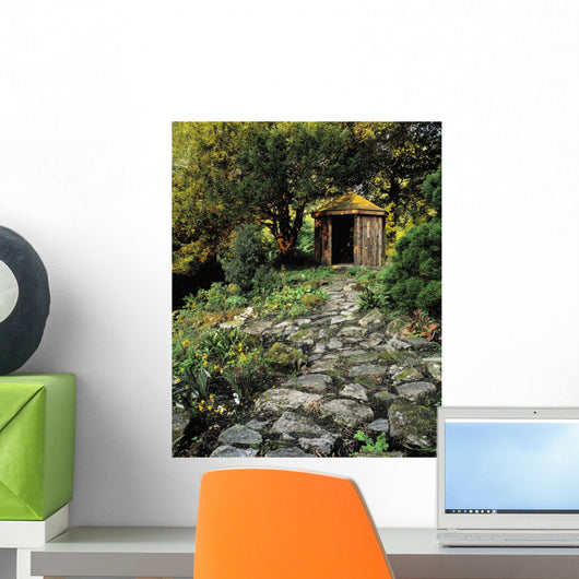 Gazebo And Path, Ballinlough Castle, Co Westmeath, Ireland Wall Mural