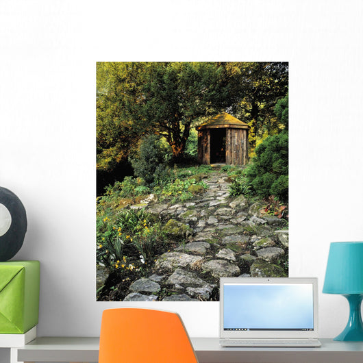 Gazebo And Path, Ballinlough Castle, Co Westmeath, Ireland Wall Mural