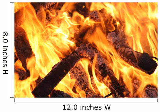 wood fire Wall Mural