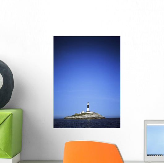 Lighthouse In The Sea Wall Mural
