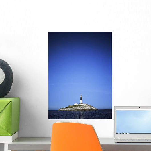 Lighthouse In The Sea Wall Mural