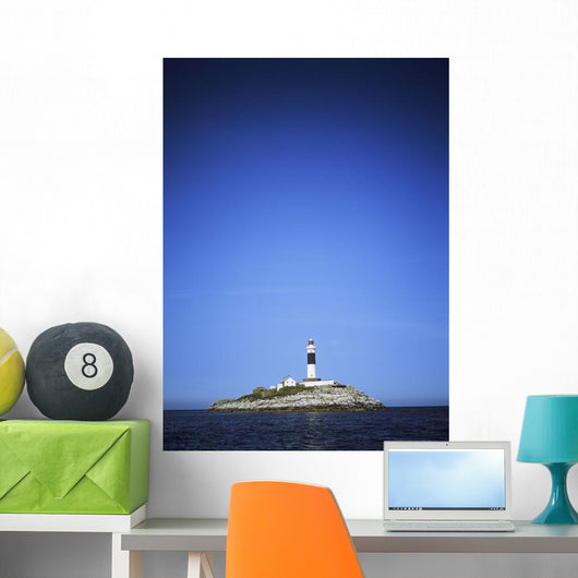 Lighthouse In The Sea Wall Mural