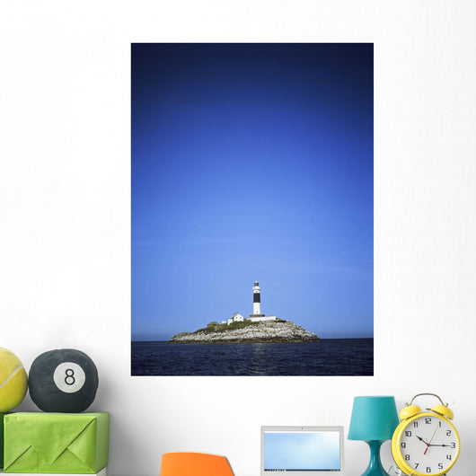 Lighthouse In The Sea Wall Mural