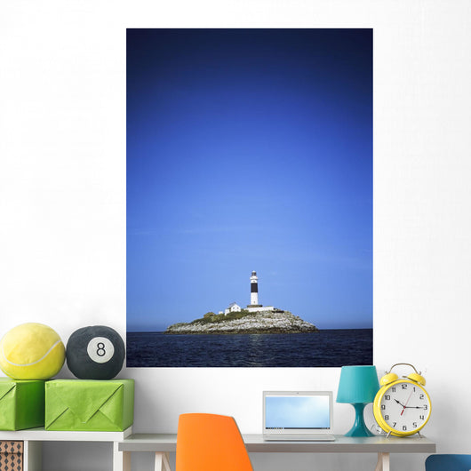 Lighthouse In The Sea Wall Mural