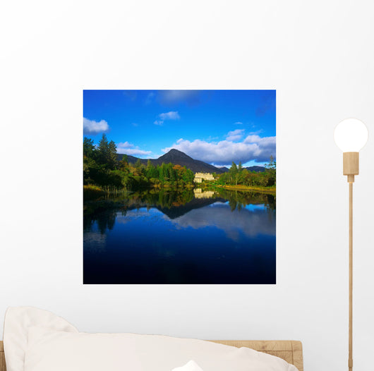 River In Front Of A Castle Wall Mural