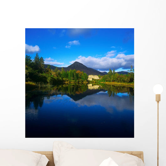River In Front Of A Castle Wall Mural