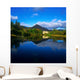 River In Front Of A Castle Wall Mural