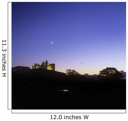 Silhouette Of A Castle On The Cliff Of A Mountain Wall Mural