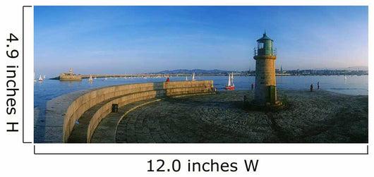 Light House At A Harbor, County Dublin, Republic Of Ireland Wall Mural