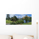 River In Front Of A Castle Wall Mural