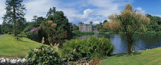 River In Front Of A Castle Wall Mural