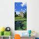 Pond In Front Of A Castle Wall Mural