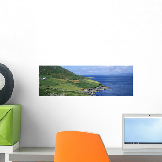 High Angle View Of A Coastline Wall Mural