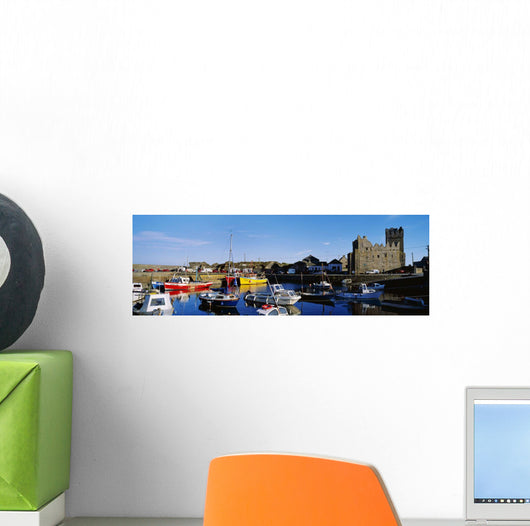 Fishing Boats At A Harbor Wall Mural