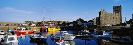 Fishing Boats At A Harbor Wall Mural