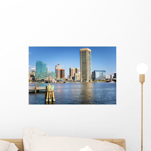 Baltimore Skyline under Clear Wall Decal
