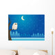 snowy winter owl Wall Mural