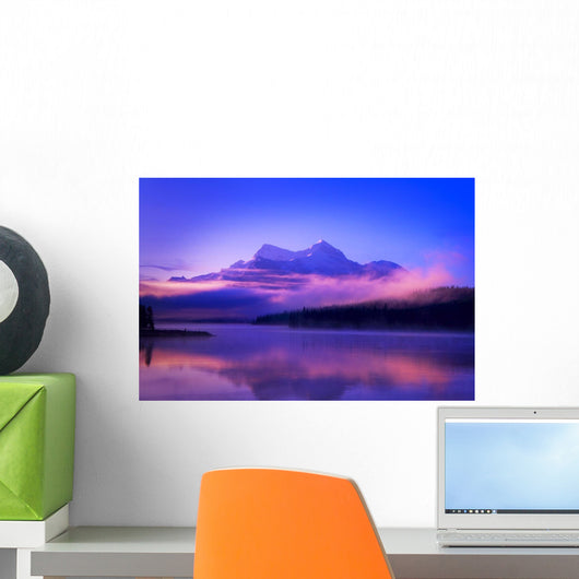 Foggy Mountain Sunrise Wall Mural