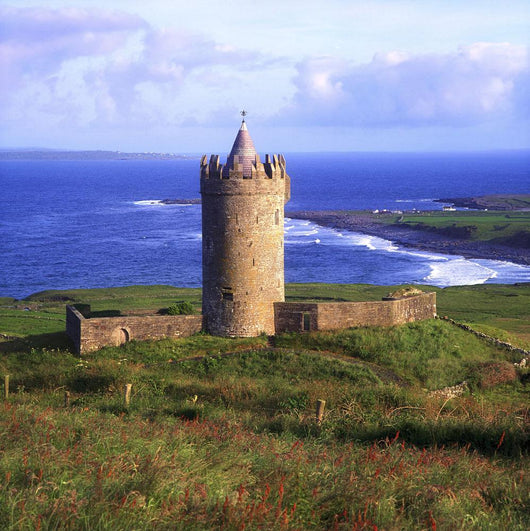 16Th Century Tower House Overlooking The Atlantic Ocean Wall Mural