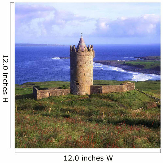 16Th Century Tower House Overlooking The Atlantic Ocean Wall Mural