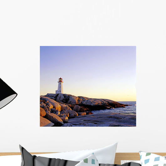 Lighthouse On Peggy's Cove, Nova Scotia Wall Mural