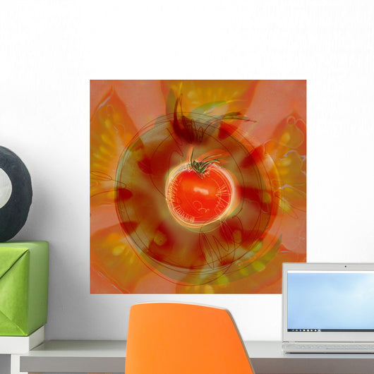 Illustration Of Tomato Wall Mural